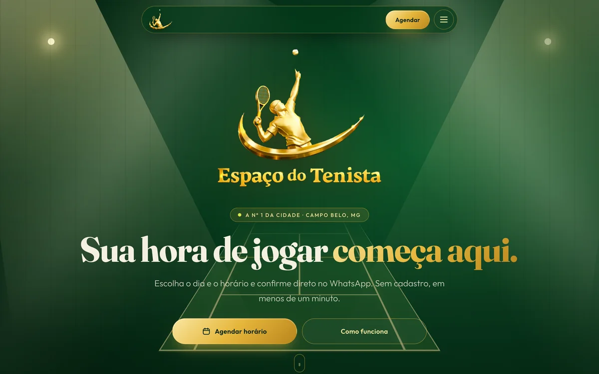 Site do Espaço do Tenista
