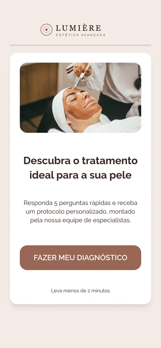 Quiz de exemplo da marca Lumière