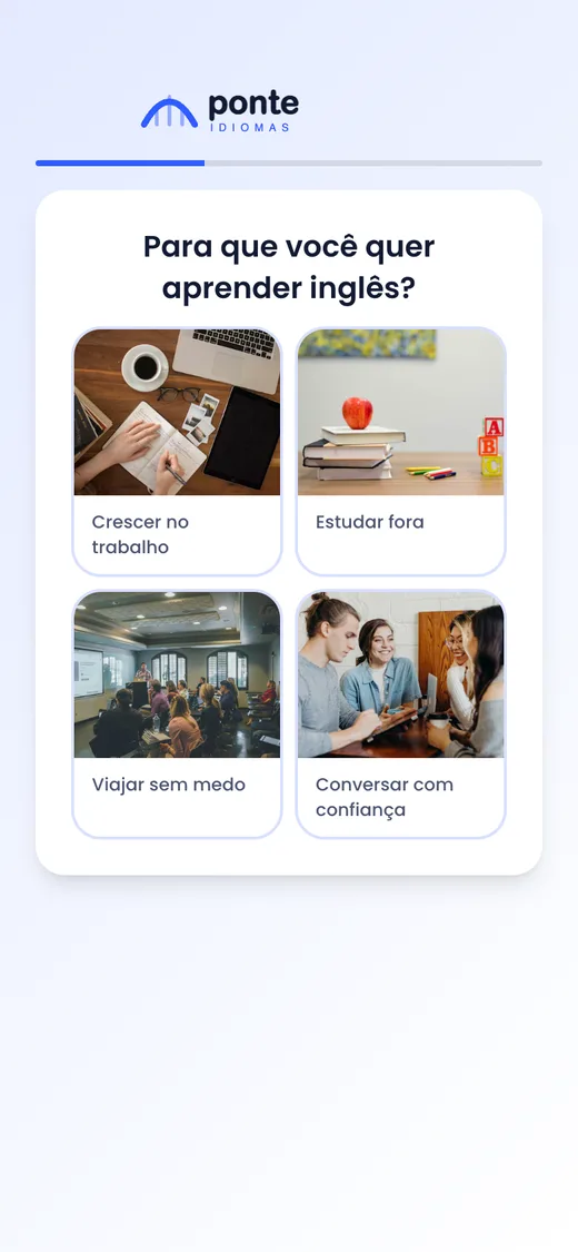 Pergunta com opções em fotos